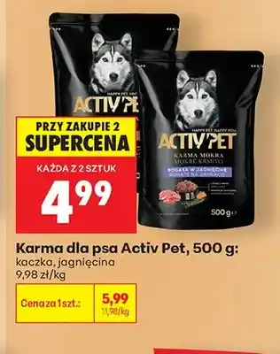 Biedronka Karma dla psa Activ Pet z kaczką oferta