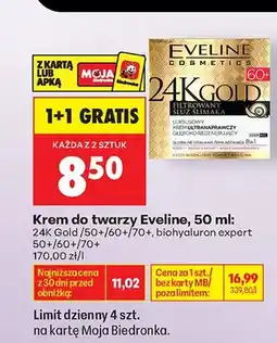 Biedronka Krem do twarzy Eveline 24K Gold 60+ oferta