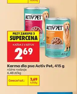Biedronka Karma dla psa Activ Pet z wołowiną oferta