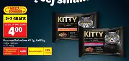 Biedronka Karma dla kotów Kitty Kawałki szarpane w sosie z wołowiną i jagnięciną 4-pak oferta