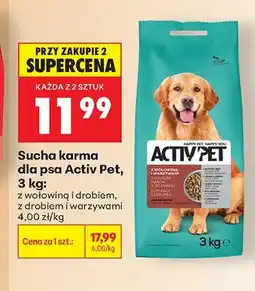 Biedronka Sucha karma dla psa Activ Pet z drobiem i warzywami oferta