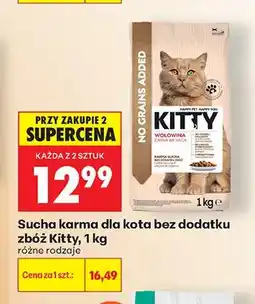 Biedronka Sucha karma dla kota bez dodatku zbóż Kitty z wołowiną oferta