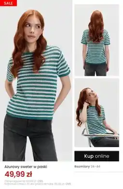 Top Secret Sweter ażurowy w paski oferta