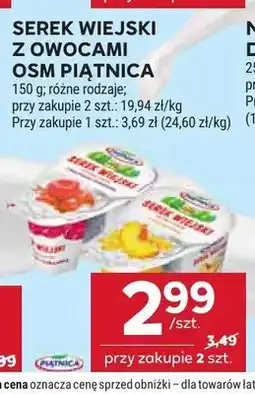 Stokrotka Serek wiejski z owocami truskawkowy OSM Piątnica oferta