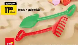 Polomarket Zestaw łopata + grabie duże oferta