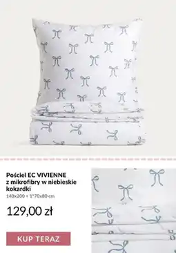 Homla Pościel z mikrofibry EC Vivienne w niebieskie kokardki oferta