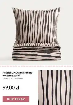 Homla Pościel LINO z mikrofibry w czarne paski oferta