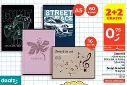 Dealz Zeszyt A5 60 kartek w linię oferta