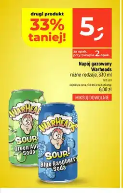 Dealz Napój gazowany Warheads Sour Green Apple oferta