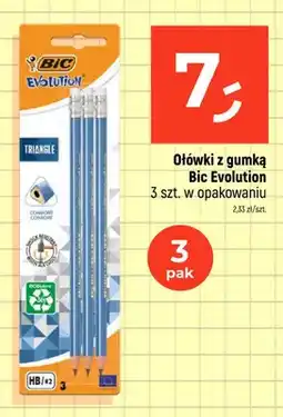 Dealz Ołówki z gumką Bic Evolution 3-pak oferta
