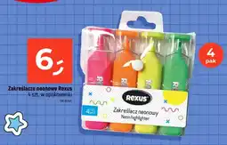 Dealz Zakreślacze neonowe Rexus 4-pak oferta