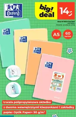 Dealz Zeszyt A5 Oxford Easy Book w kratkę 60 kartek oferta
