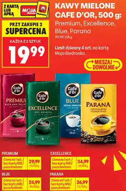 Biedronka Kawy mielone Cafe D'Or, 500 g: Premium, Excellence, Blue, Parana oferta