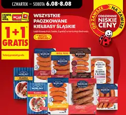 Biedronka Wszystkie paczkowane kiełbasy śląskie Kraina Wędlin, Morliny oferta