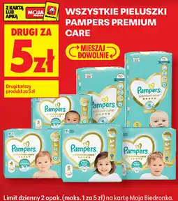 Biedronka Wszystkie pieluszki Pampers Premium Care oferta