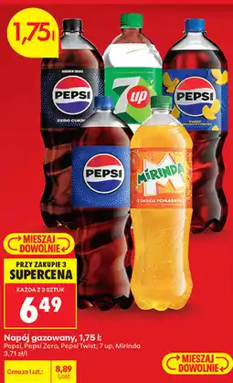 Biedronka Napój gazowany Pepsi, Pepsi Zero, Pepsi Twist, 7 up, Mirinda oferta