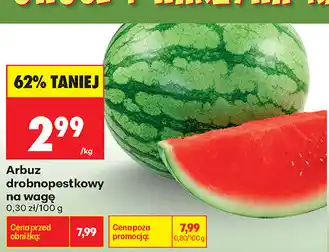 Biedronka Arbuz drobnopestkowy na wagę oferta