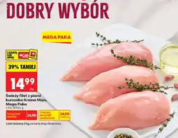 Biedronka Świeży filet z piersi kurczaka Kraina Mięs, Mega Paka oferta