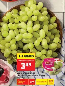 Biedronka Winogrono jasne bezpestkowe snack oferta
