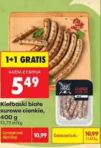 Biedronka Kiełbaski białe surowe cienkie Czas na Grill oferta