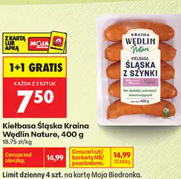 Biedronka Kiełbasa Śląska Kraina Wędlin Nature oferta