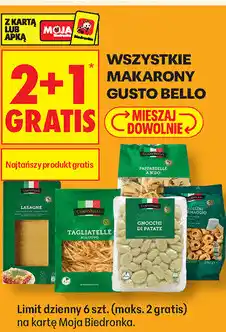 Biedronka Wszystkie makarony Gusto Bello oferta