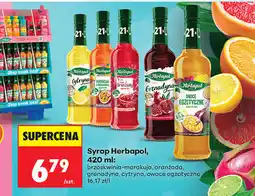 Biedronka Syrop Herbapol, 420 ml: brzoskwinia-marakuja, oranżada, grenadyna, cytryna, owoce egzotyczne oferta