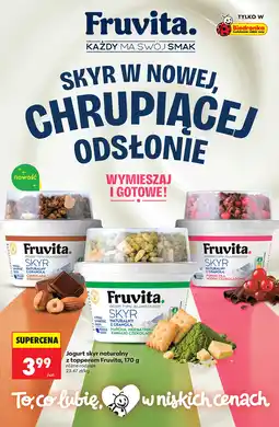 Biedronka Jogurt skyr naturalny z topperem Fruvita oferta