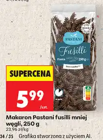 Biedronka Makaron Pastani fusilli mniej węgli oferta