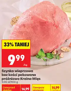Biedronka Szynka wieprzowa bez kości pakowana próżniowo Kraina Mięs oferta