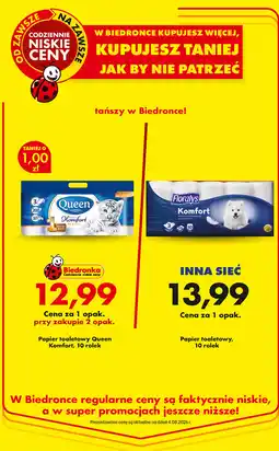 Biedronka Papier toaletowy Queen komfort oferta