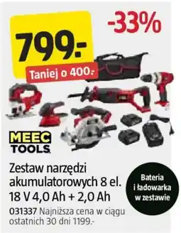 Jula Zestaw narzędzi akumulatorowych 8 el. MEEC TOOLS oferta