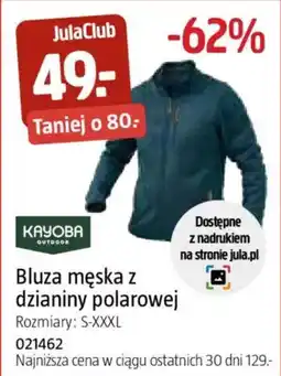 Jula Bluza męska z dzianiny polarowej Kayoba Outdoor oferta