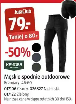 Jula Męskie spodnie outdoorowe Kayoba Outdoor oferta