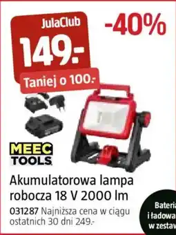Jula Akumulatorowa lampa robocza 18 V 2000 lm oferta