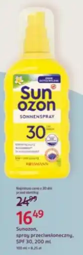 Rossmann Sunozon, spray przeciwśloneczny, SPF 30 oferta
