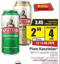 Delikatesy Sezam Piwo Kasztelan* oferta