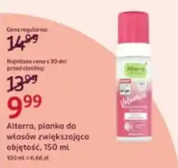 Rossmann Alterra, pianka do włosów zwiększająca objętość oferta