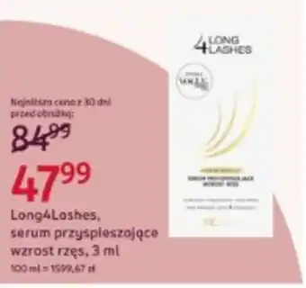 Rossmann Long4Lashes, serum przyspieszające wzrost rzęs oferta