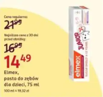 Rossmann Elmex, pasta do zębów dla dzieci oferta