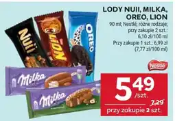 Stokrotka Market Lody Nuii, Milka, Oreo, Lion oferta