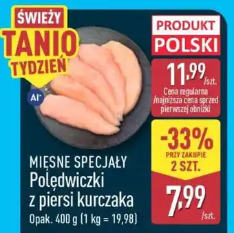 ALDI MIĘSNE SPECJAŁY POLĘDWICZKI Z PIERSI KURCZAKA oferta