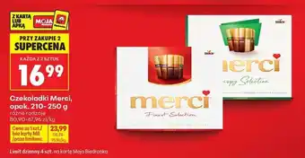 Biedronka Czekoladki Merci, opak. 210/250 g oferta
