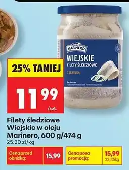 Biedronka Filety śledziowe Wiejskie w oleju Marinero 600 g 474 g oferta