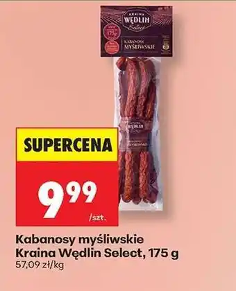 Biedronka Kabanosy myśliwskie Kraina Wędlin Select, 175 g oferta