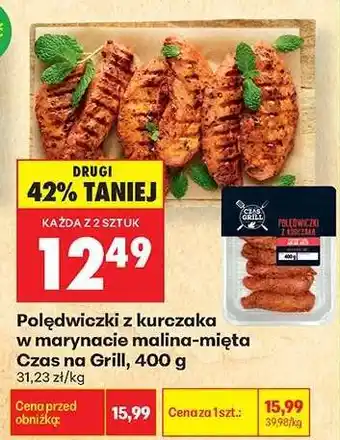 Biedronka Polędwiczki z kurczaka w marynacie malina-mięta Czas na Grill, 400 g oferta