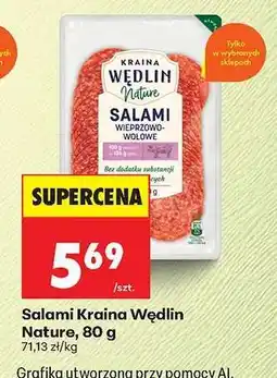 Biedronka Salami Kraina Wędlin Nature, 80 g oferta
