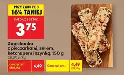 Biedronka Zapiekanka z pieczarkami , serem ketchupem i szynką , 150 g oferta