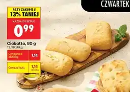 Biedronka Ciabatta 80 g oferta