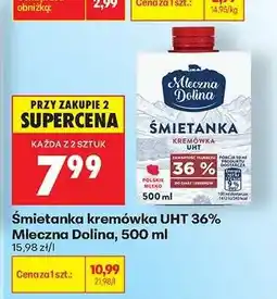Biedronka Śmietanka kremówka UHT 36% Mleczna Dolina, 500 ml oferta